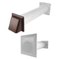 Duo Smart DS4178 Through-Wall Vent Set with Internal Grille and Brown External Cover