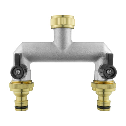 20mm MDPE Wall Flange Set with Dual Tap and Three-Way Outlet