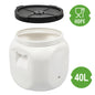 40L 60L Food Grade Fermentation Barrel with Tap White Pickling Sauerkraut Container