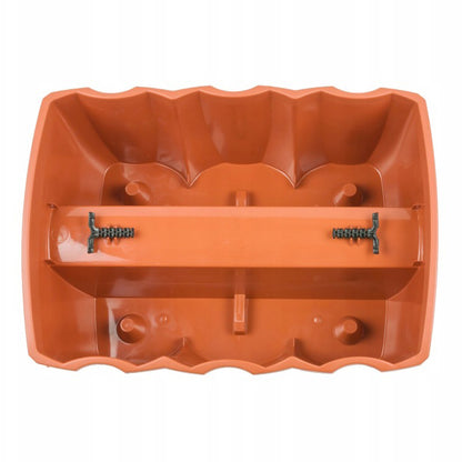 Garden Balcony Rail Planter 12L Terracotta Flower Pot Fits Railings 6.5cm
