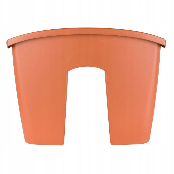 Garden Balcony Rail Planter 12L Terracotta Flower Pot Fits Railings 6.5cm