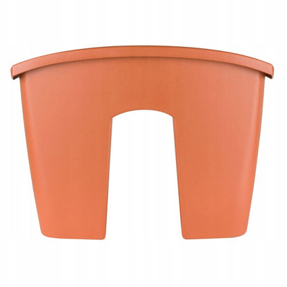 Garden Balcony Rail Planter 12L Terracotta Flower Pot Fits Railings 6.5cm