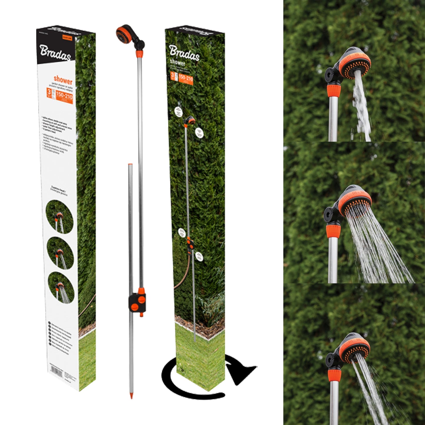 Outdoor Shower on Garden Stake