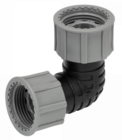 1" BSP Swivel Elbow Connector – Female x Female