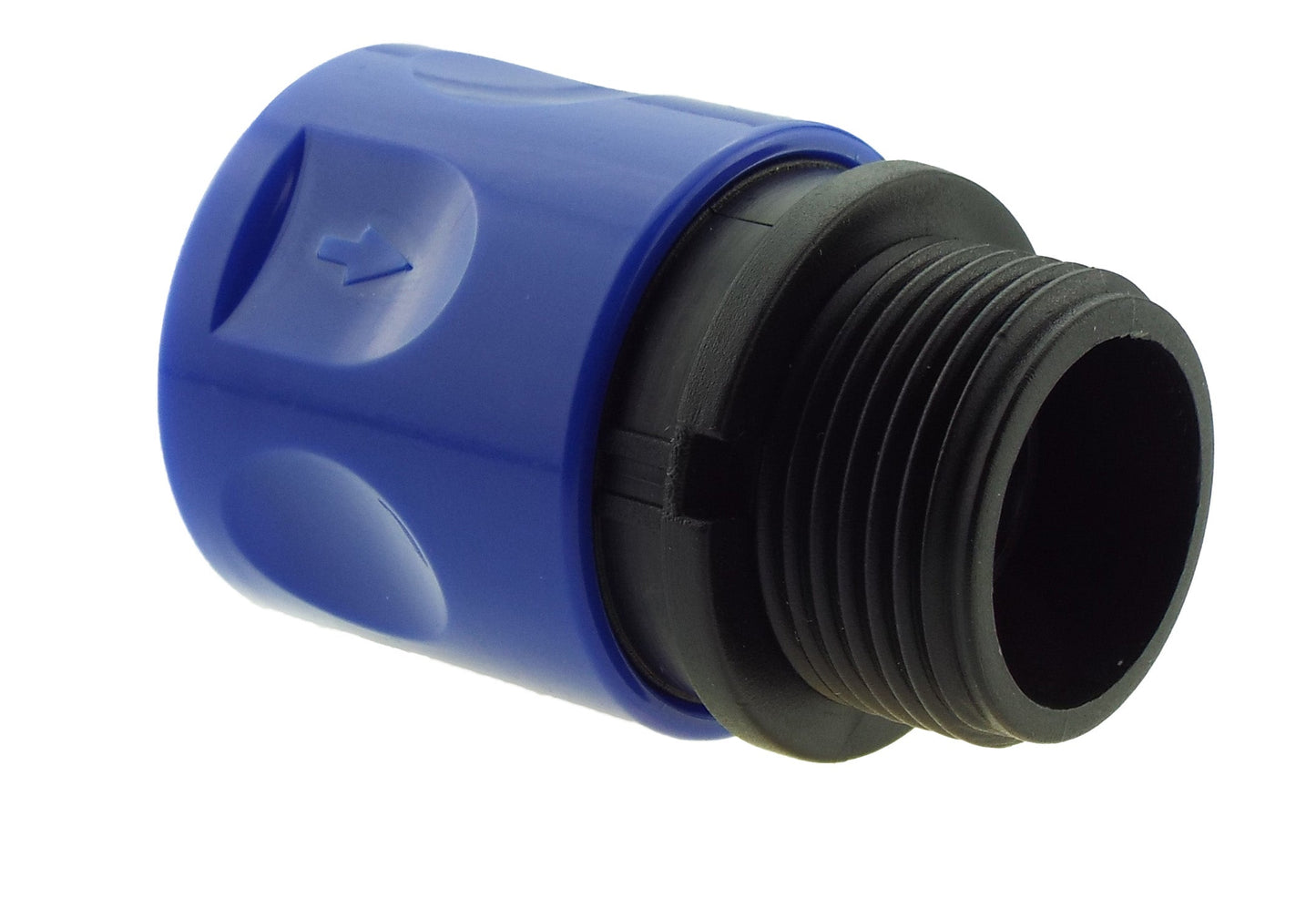 3/4" BSP Male Thread Hose Connector – Blue/Black Female Fitting