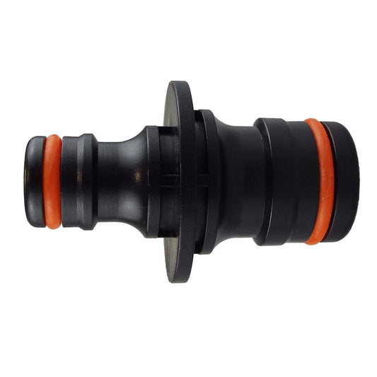 Max Flo Two-Way Adaptor for Standard Male Snap-On Fitting, Black/Orange