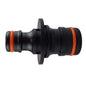 Max Flo Two-Way Adaptor for Standard Male Snap-On Fitting, Black/Orange