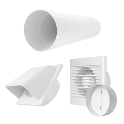 Wall Vent Set with STYL Timer Fan and White-Coloured Exterior Vent