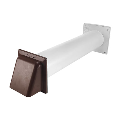 Wall Vent Set with STYL Fan (Timer & Humidity Sensor) and Brown Exterior Vent