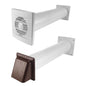Wall Vent Set with STYL Fan (Timer & Humidity Sensor) and Brown Exterior Vent
