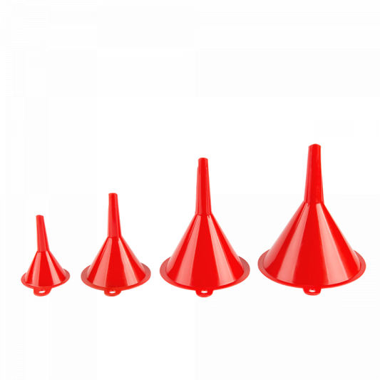 Set of 4 Red Mixed Funnels