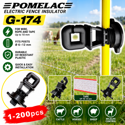 Electric Fence Post Insulators for Wire Rope Tape Horse Cattle Sheep Fencing