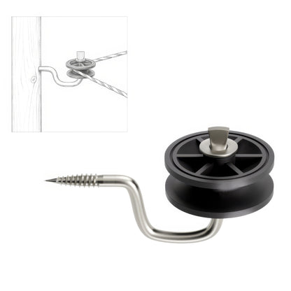 Electric Fence Corner Roller Insulator G73 Heavy Duty Wood Screw Horse Paddock