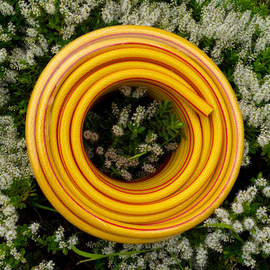 6 Layer Garden Hose Pipe 1/2" Yellow Anti Kink UV Resistant Water Hose