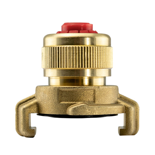 ¾" Hose Tail Brass Quick‑Connect Claw Adapter