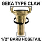 1/2” Brass Swivel Claw Hose Adapter