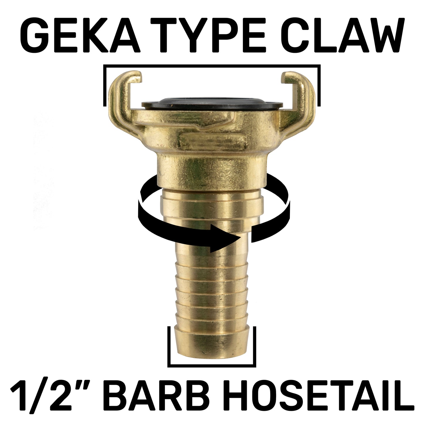 IBC 2” S60X6 Lid with Swivel Geka-Style Connector and 13mm Hose Barb