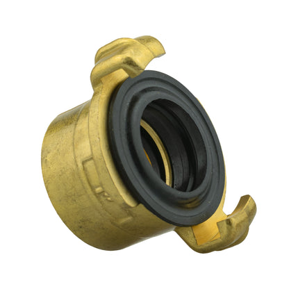 25mm MDPE Wall Flange Set Including Brass Bib Tap with Geka Claw Connector