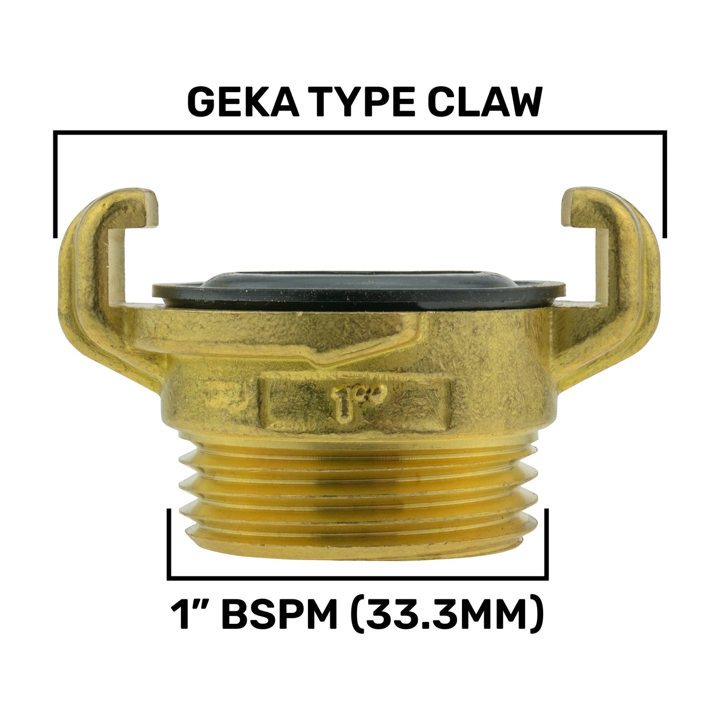 2" IBC Cap S60X6 with 19mm Geka-Type Swivel Barb Connector