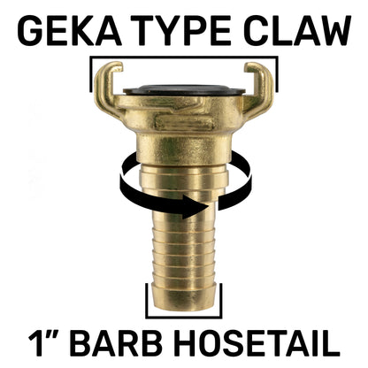2" IBC Cap S60X6 with 25mm Geka-Type Swivel Barb Connector