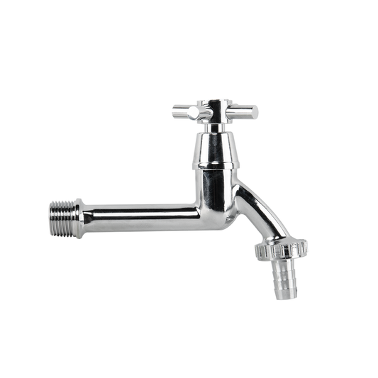 Extended Chrome-Plated Brass Outdoor Cross Bib Tap