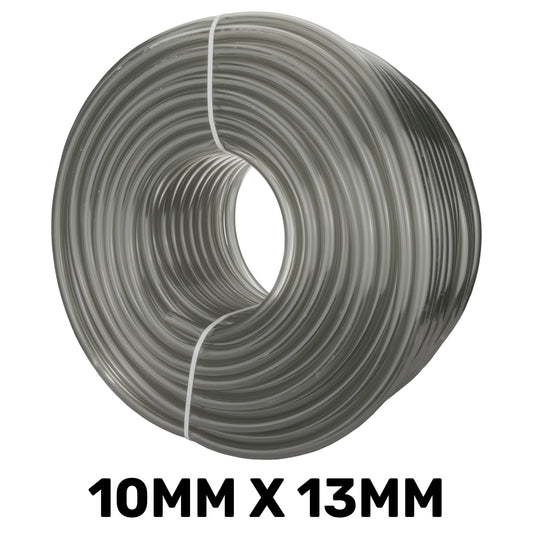 PVC Semi-Transparent Pipe Grey 10mm x 13mm