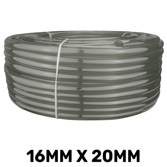 PVC Semi-Transparent Pipe Grey 16mm x 20mm