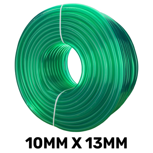 PVC Semi-Transparent Pipe Green 10mm x 13mm