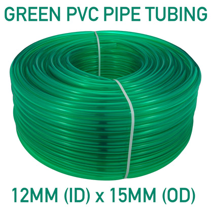 PVC Semi-Transparent Pipe Green 12mm x 15mm