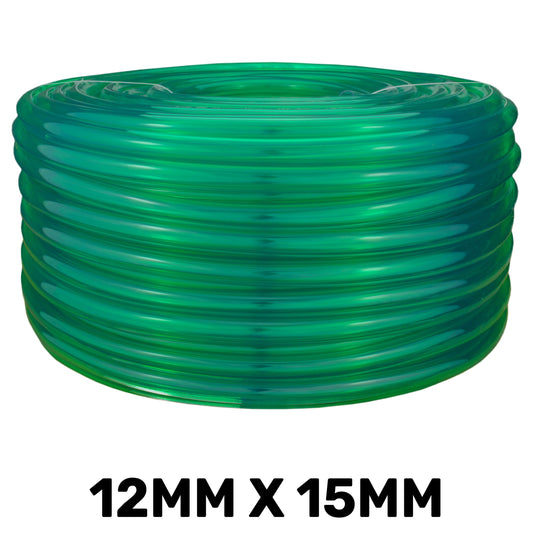 PVC Semi-Transparent Pipe Green 12mm x 15mm