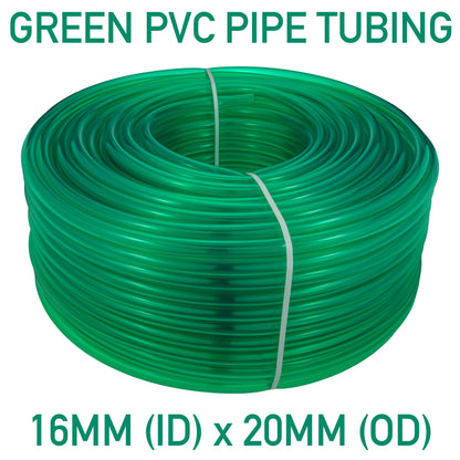 PVC Semi-Transparent Pipe Green 16mm x 20mm