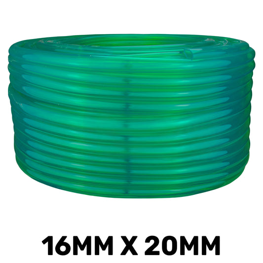 PVC Semi-Transparent Pipe Green 16mm x 20mm