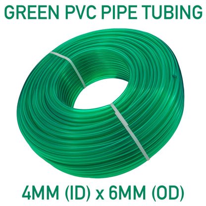 PVC Semi-Transparent Pipe Green 4mm x 6mm