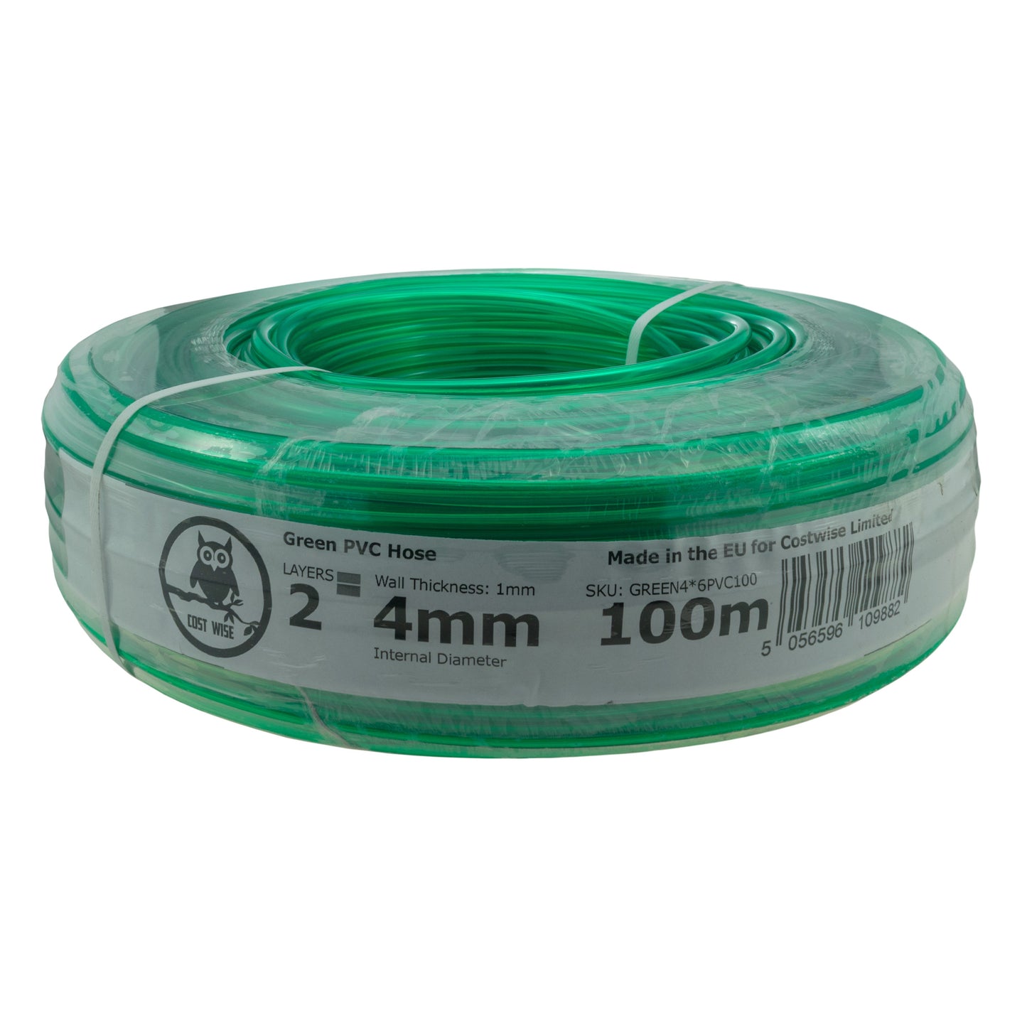 PVC Semi-Transparent Pipe Green 4mm x 6mm