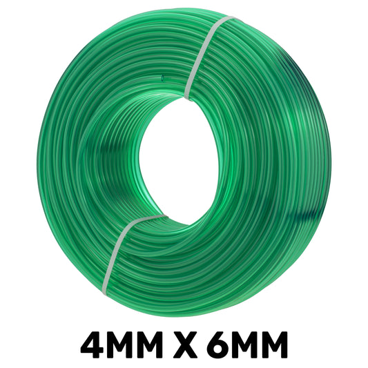 PVC Semi-Transparent Pipe Green 4mm x 6mm