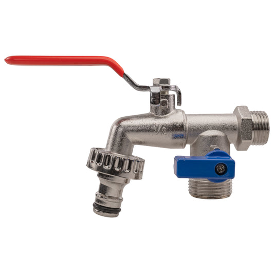 ½” BSP Male Inlet Dual Outlet Garden Tap
