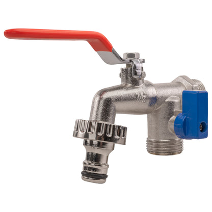 ½” BSP Male Inlet Dual Outlet Garden Tap