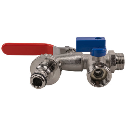 ½” BSP Male Inlet Dual Outlet Garden Tap