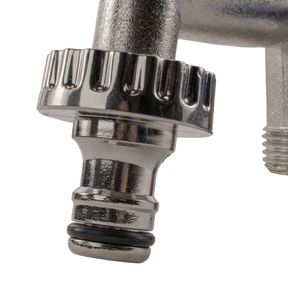 ½” BSP Male Inlet Dual Outlet Garden Tap