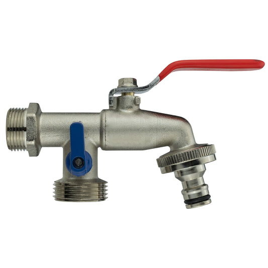3/4” BSP Male Inlet Dual Outlet Garden Tap