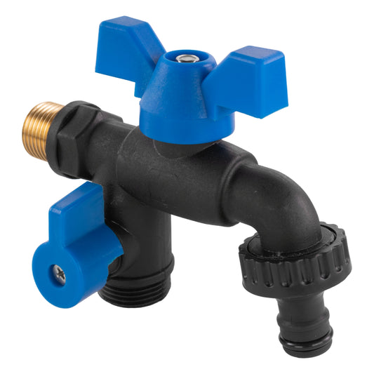 1/2" BSP Male Garden Bib Tap with Double Outlet