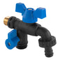 Outdoor Garden Tap 1/2" 3/4" BSP Brass Nickel Nylon Hose Connector Barb Options
