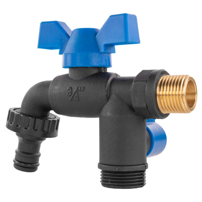 1/2" BSP Male Garden Bib Tap with Double Outlet