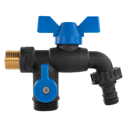 1/2" BSP Male Garden Bib Tap with Double Outlet