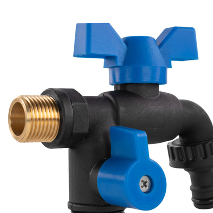 1/2" BSP Male Garden Bib Tap with Double Outlet