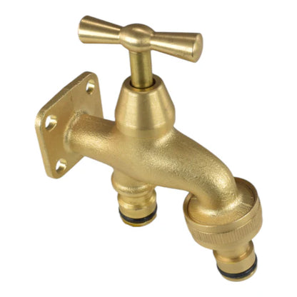 Outdoor Garden Tap 1/2" 3/4" BSP Brass Nickel Nylon Hose Connector Barb Options