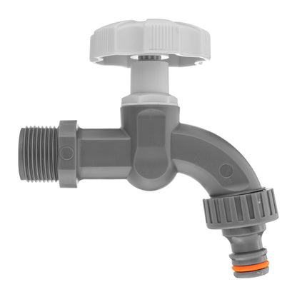 1/2" BSP Male Plastic Tap – Grey & White Water Line Connector