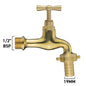 1/2” BSP Male Polished Brass Garden Tap with 19mm Hose Barb