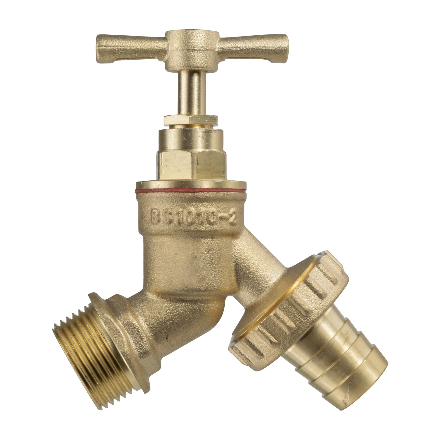 S60X6 IBC 2" BSPF Adapter Kit with ½” BSPF Reducer Cap and Brass Bib Tap with 1/2” Hose Barb