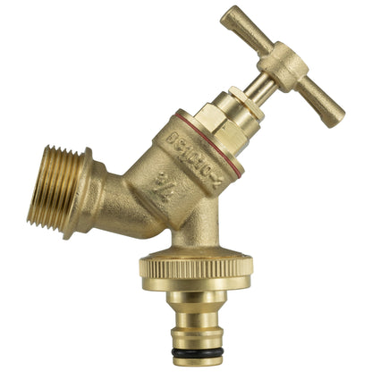 22mm Brass Wall Flange Kit with Brass Quick-Release Tap